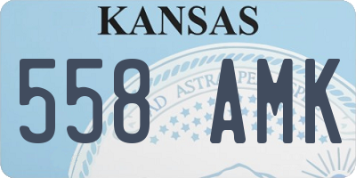 KS license plate 558AMK