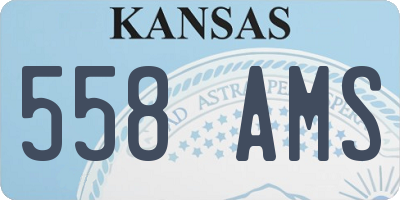 KS license plate 558AMS