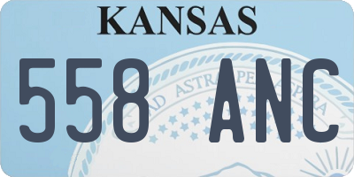 KS license plate 558ANC