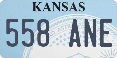 KS license plate 558ANE