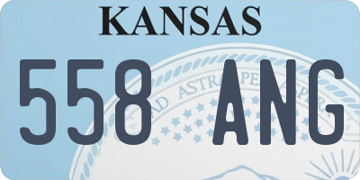 KS license plate 558ANG