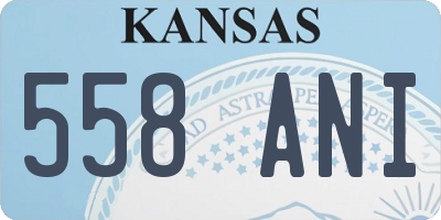 KS license plate 558ANI