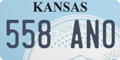 KS license plate 558ANO
