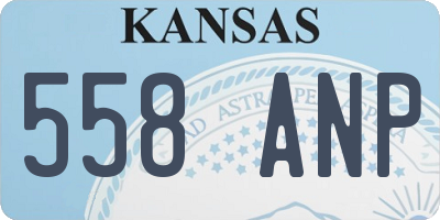 KS license plate 558ANP