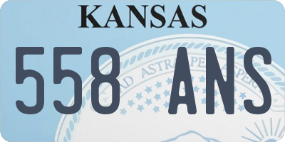 KS license plate 558ANS