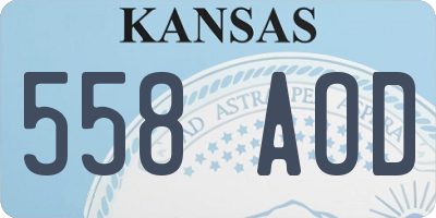 KS license plate 558AOD
