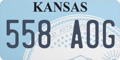 KS license plate 558AOG