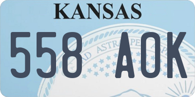 KS license plate 558AOK