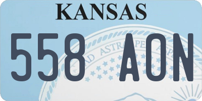 KS license plate 558AON