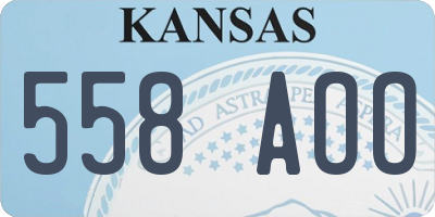 KS license plate 558AOO