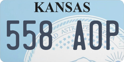 KS license plate 558AOP