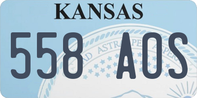 KS license plate 558AOS