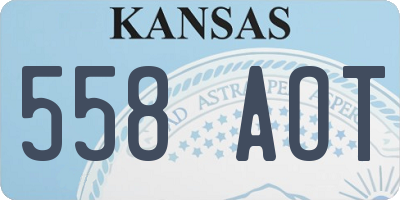KS license plate 558AOT