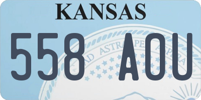 KS license plate 558AOU