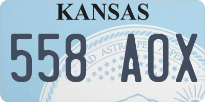KS license plate 558AOX