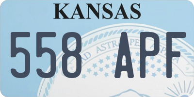 KS license plate 558APF