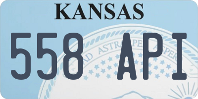 KS license plate 558API