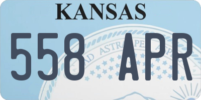 KS license plate 558APR