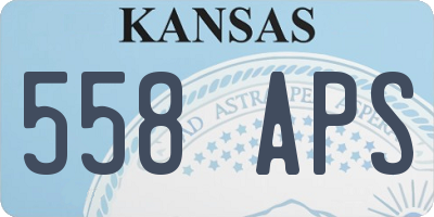 KS license plate 558APS