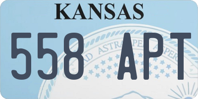 KS license plate 558APT
