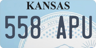 KS license plate 558APU