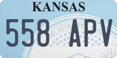 KS license plate 558APV