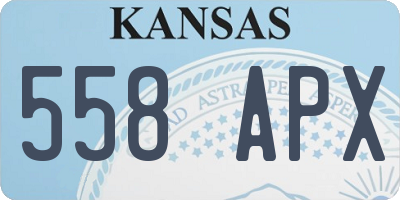 KS license plate 558APX