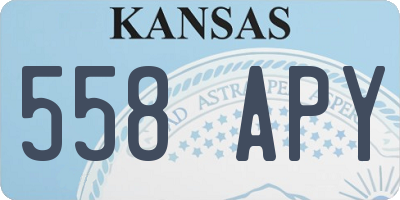 KS license plate 558APY