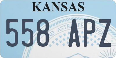 KS license plate 558APZ