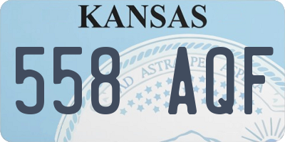 KS license plate 558AQF