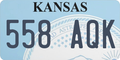 KS license plate 558AQK