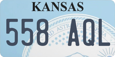 KS license plate 558AQL