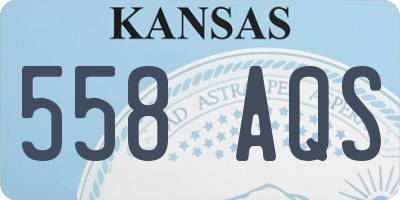 KS license plate 558AQS