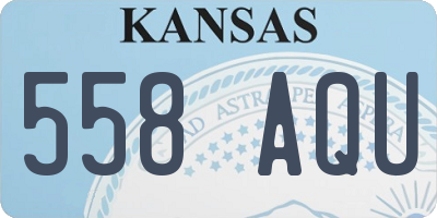 KS license plate 558AQU