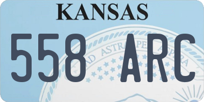 KS license plate 558ARC
