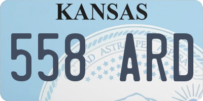 KS license plate 558ARD
