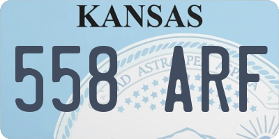 KS license plate 558ARF