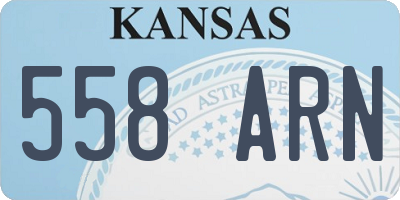 KS license plate 558ARN