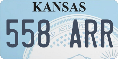 KS license plate 558ARR