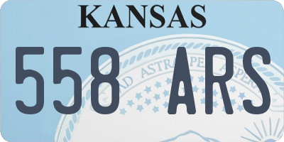 KS license plate 558ARS