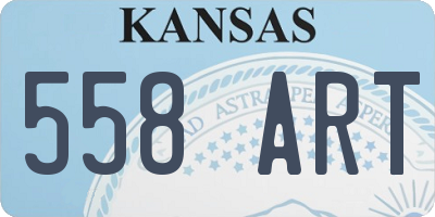 KS license plate 558ART