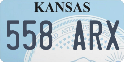 KS license plate 558ARX