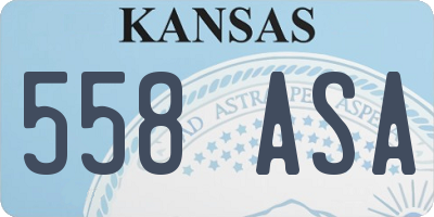 KS license plate 558ASA