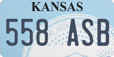 KS license plate 558ASB