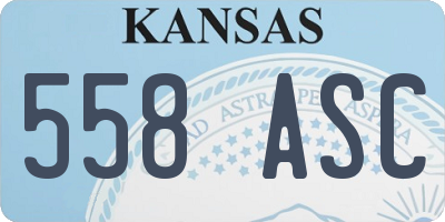 KS license plate 558ASC
