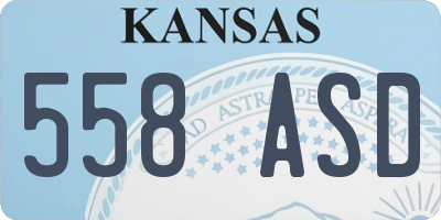 KS license plate 558ASD
