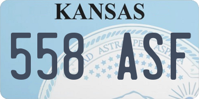 KS license plate 558ASF