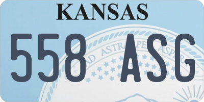KS license plate 558ASG