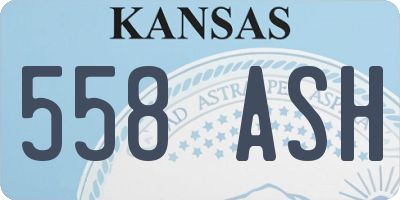 KS license plate 558ASH