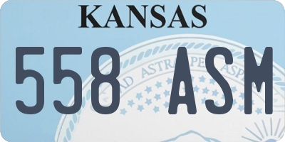 KS license plate 558ASM